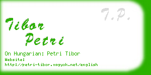 tibor petri business card